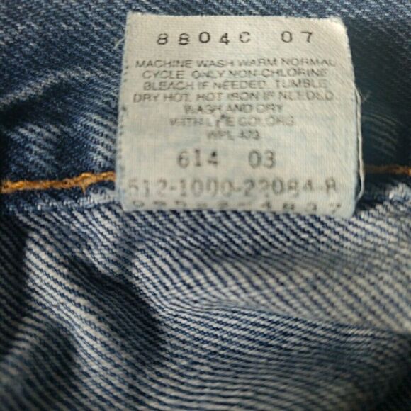 VTG Levi's 550 Jeans Relaxed Tapered 20 W S USA MADE High Rise 36 x 28 2000 Y2K - Picture 13 of 16